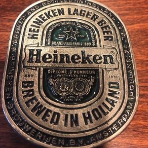 Vintage Heineken Lager Beer Brewed In Holland Vintage Belt Buckle